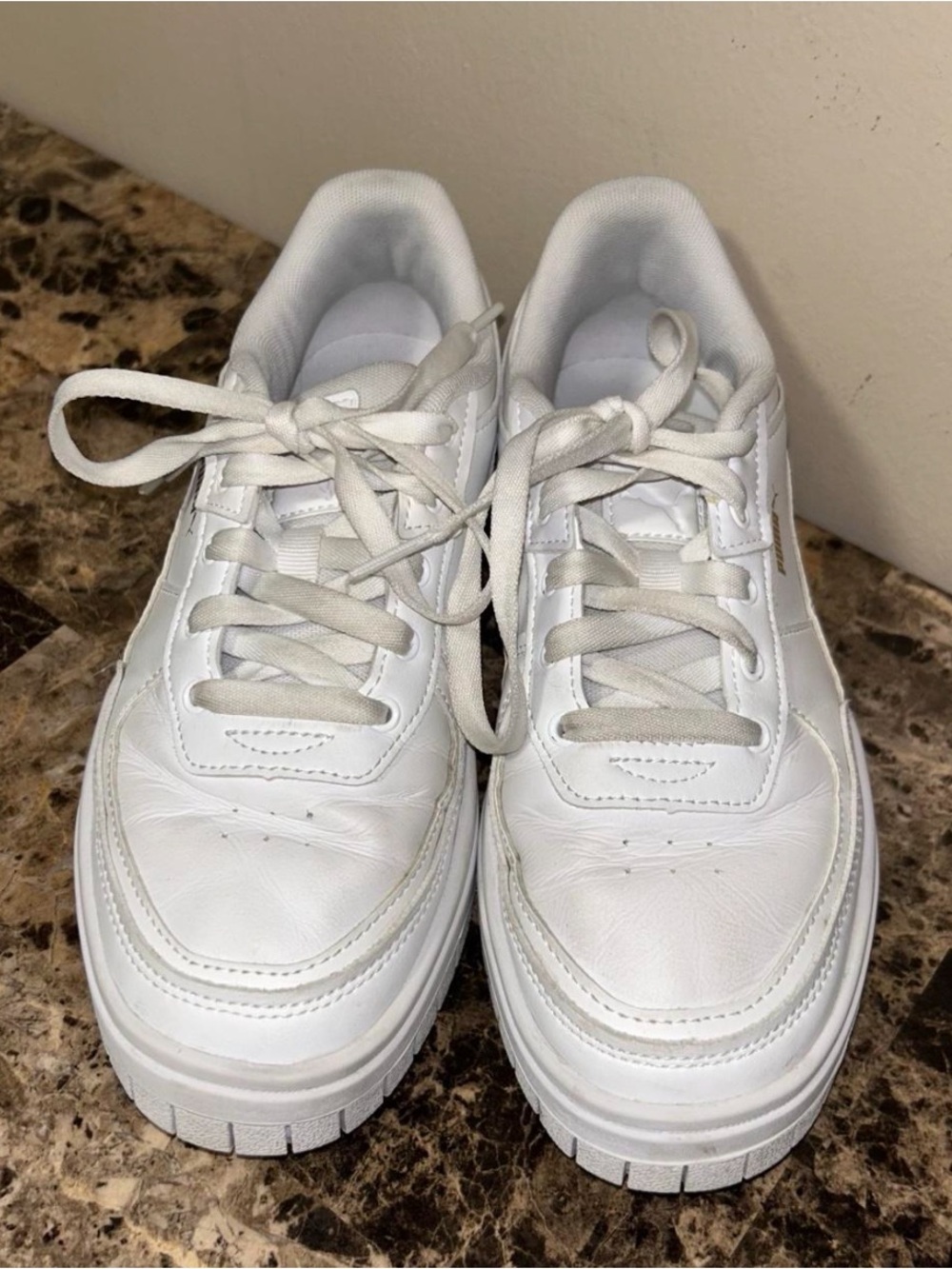 Puma White Women's Platform Sneakers - Classic Casual Style